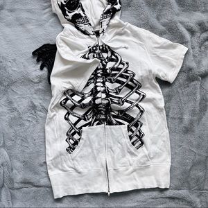 GLAD NEWS｜RARE Vintage Parka Skull Print with Wings Japanese Punk Rock Sz S